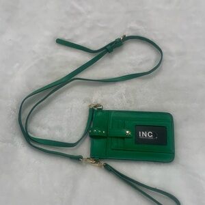 New INC International Concept crossbody and wristlet wallet, Color Green